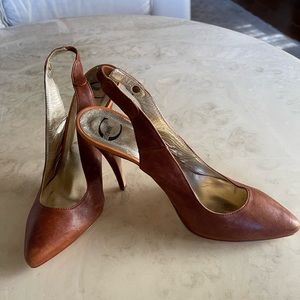 Just CAVALLI- Beautiful 3 1/4” sling back heels, 8.5